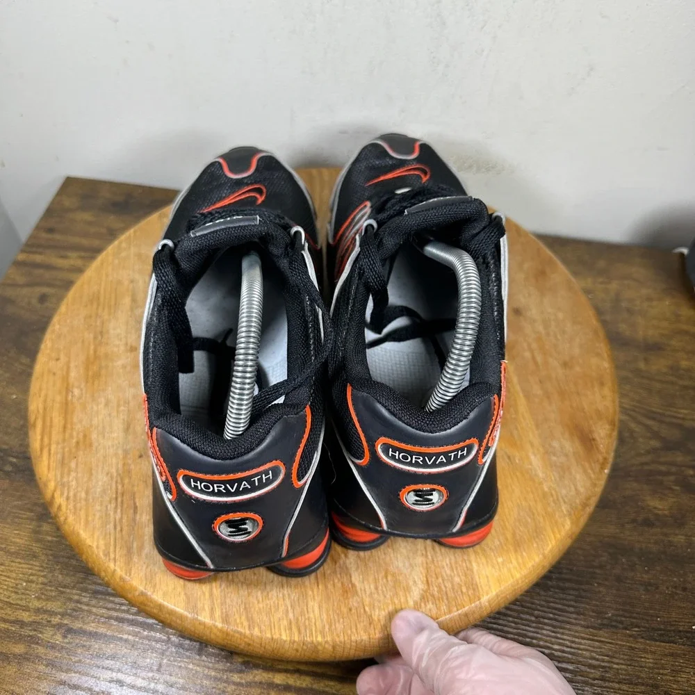 Nike Shox NZ NikeID Mens 9.5 Black Orange Custom Shoes 385443-991 2010